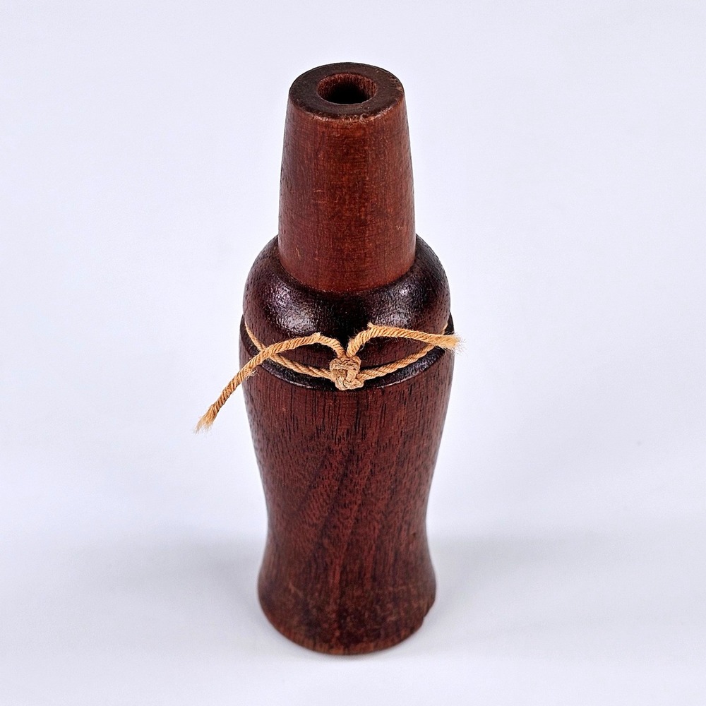 Vintage Handcrafted Wooden Game Call Duck Predator Hunter Accessory Brown Wood